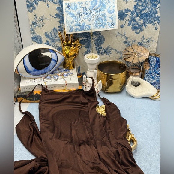 🆕 RAT & BOA 🧿 NWOT Deia Slinky Little Brown Jersey Dress, Sz S US 4 - Picture 11 of 15